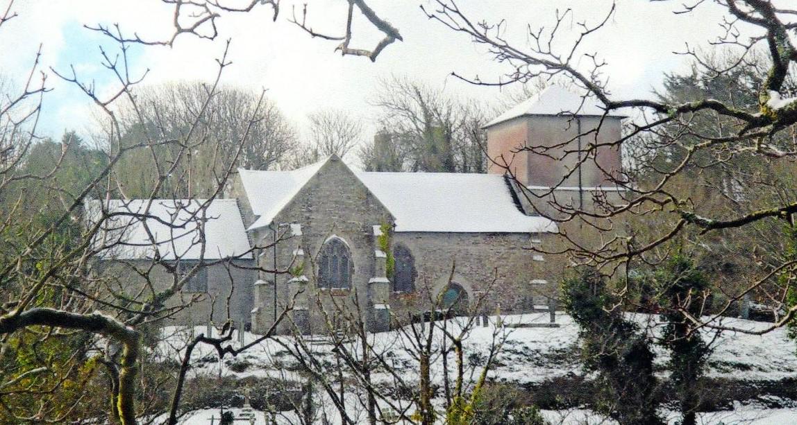 Photo of St Ervan Church in the snow